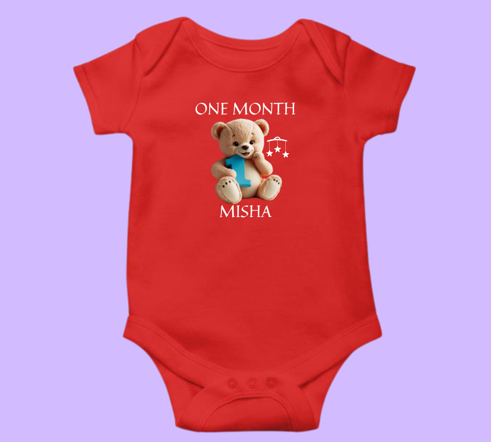 One Month Birthday Baby Onesie Romper