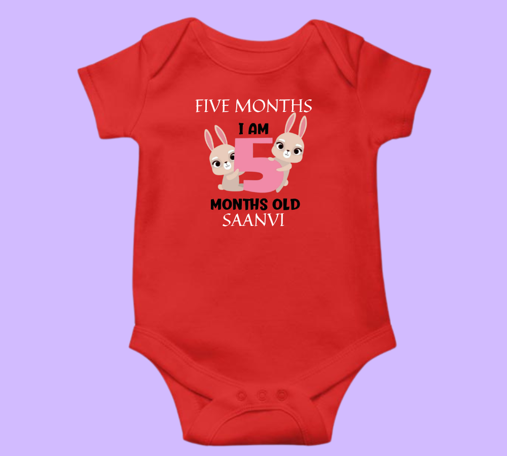 Five Months Birthday Baby Onesie Romper