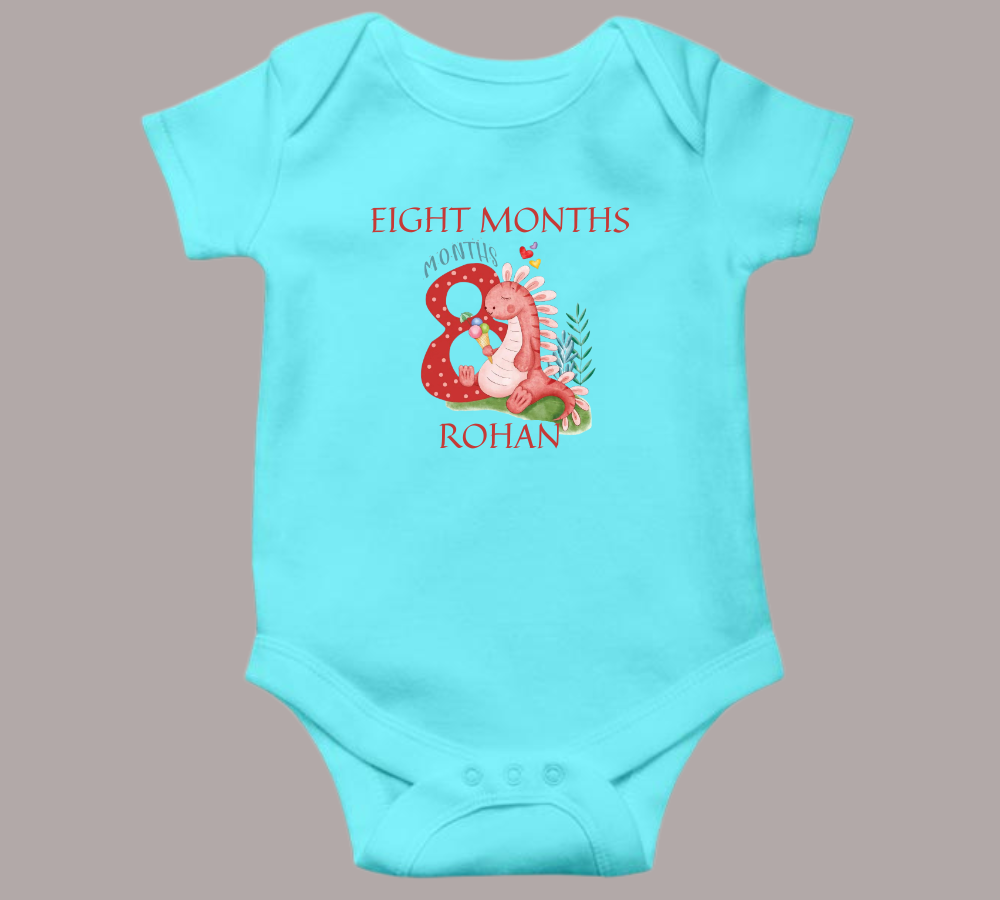 Eight Months Birthday Baby Onesie Romper