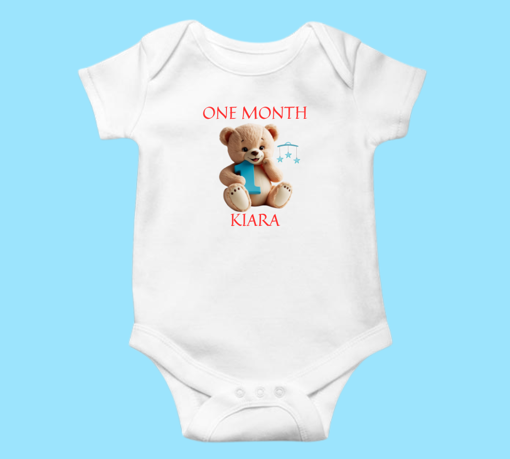 One Month Birthday Baby Onesie Romper