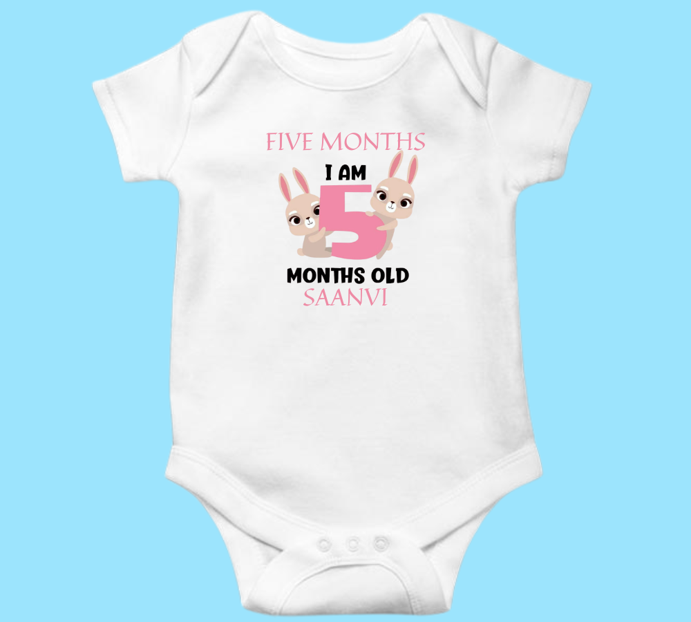 Five Months Birthday Baby Onesie Romper