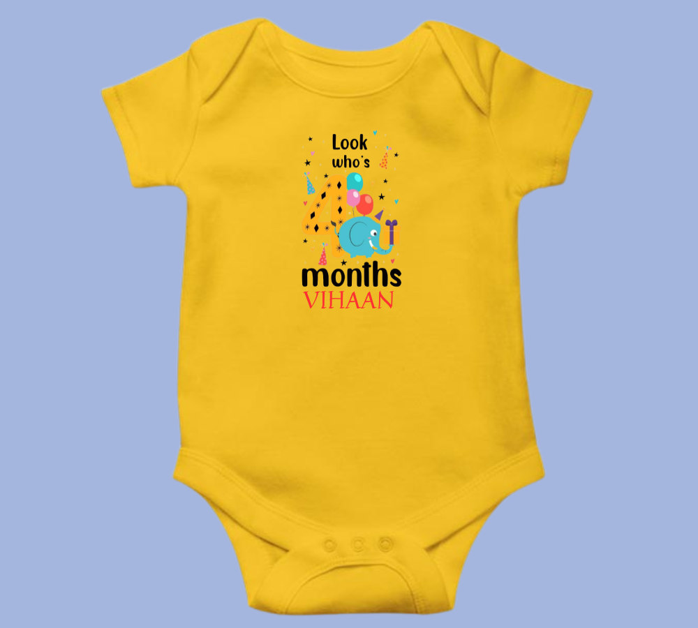 Four Months Birthday Baby Onesie Romper