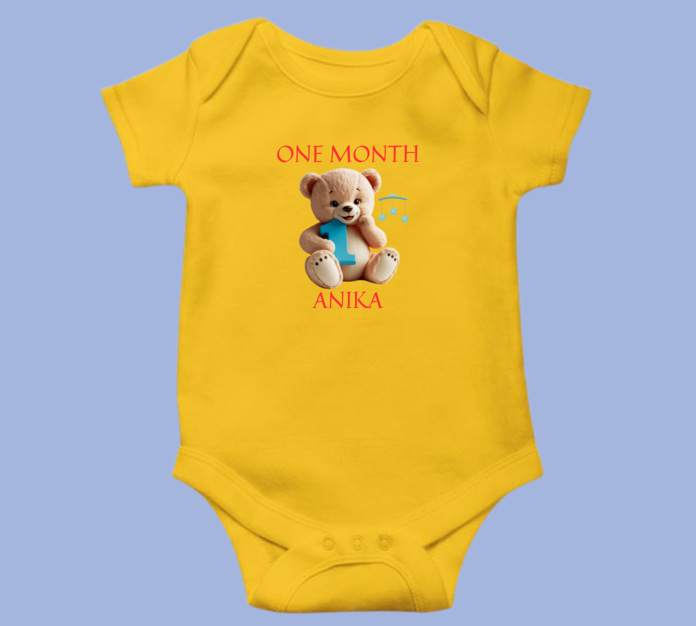 One Month Birthday Baby Onesie Romper