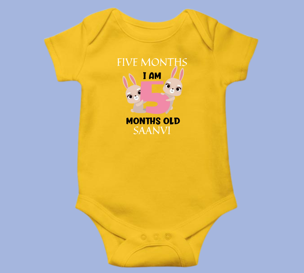 Five Months Birthday Baby Onesie Romper