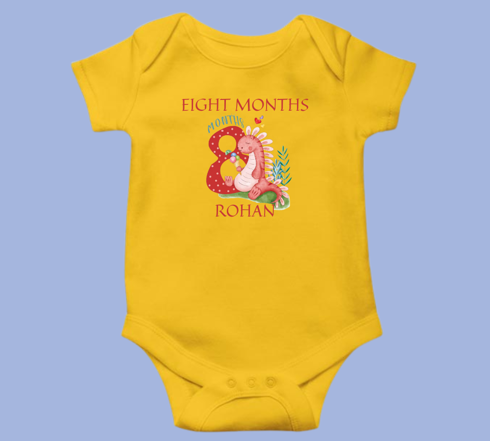 Eight Months Birthday Baby Onesie Romper