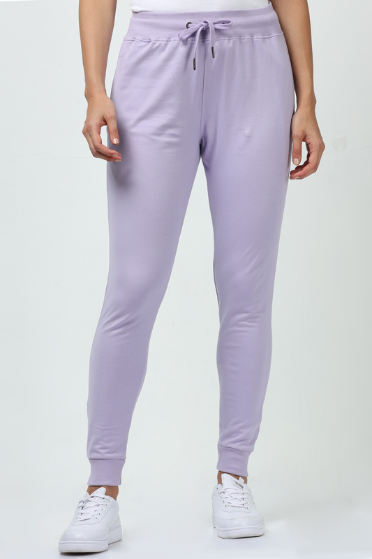 Women's & Girls Relaxed Fit Cotton Joggers Pants - Lavender