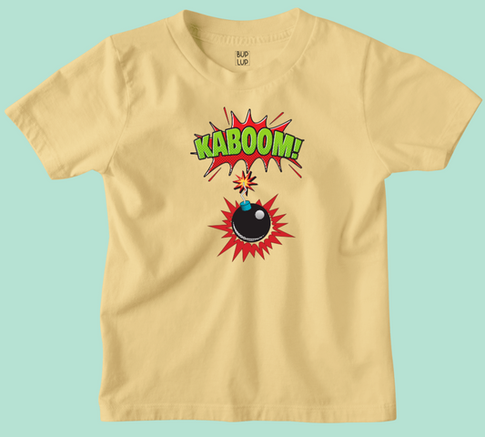 Kaboom - Kids T-Shirt Regular Fit Cotton - 5 Colors - Boys