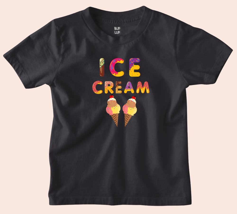 Ice Cream Cone - Kids T-Shirt Regular Fit Cotton - 5 Colors - Girls