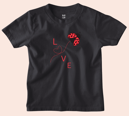 Love Ladybug - Kids T-Shirt Regular Fit Cotton - 3 Colors - Girls