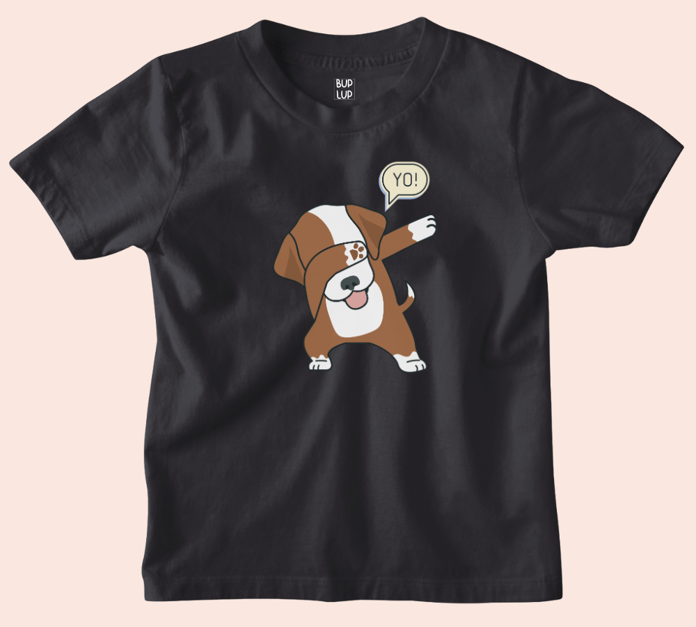 Dog Dabbing - Kids T-Shirt Regular Fit Cotton - 5 Colors - Boys