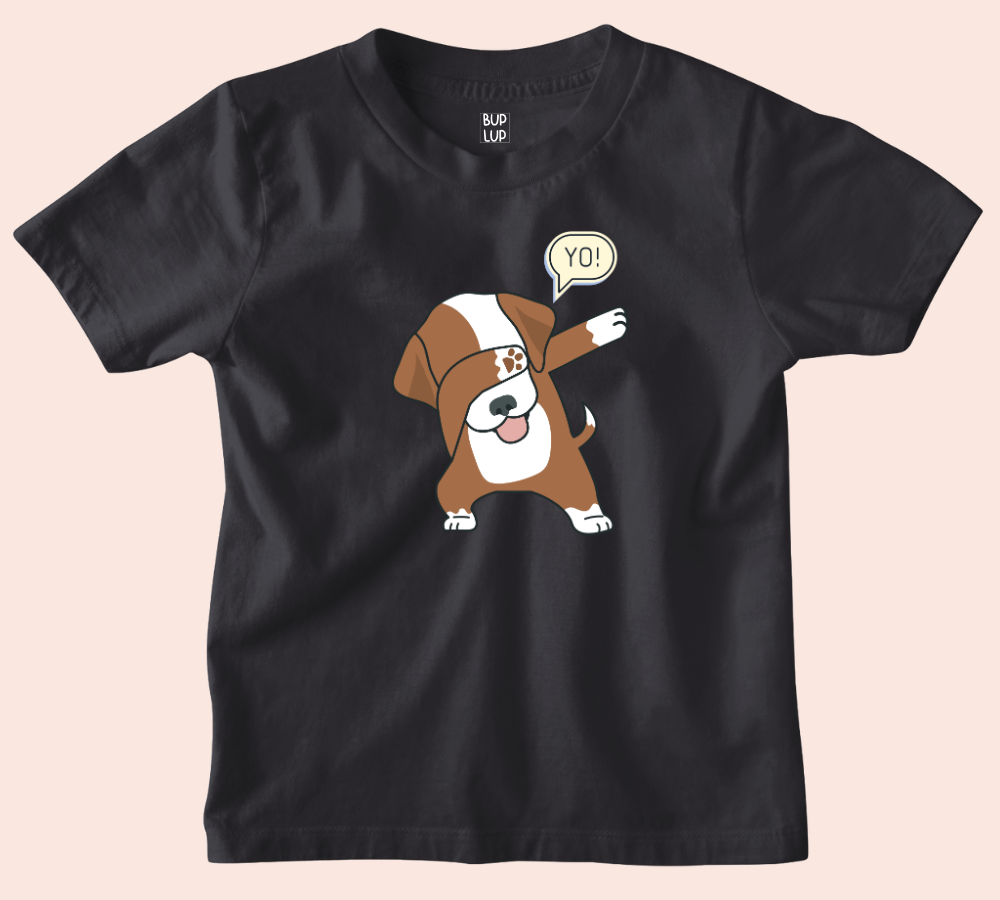 Dog Dabbing - Kids T-Shirt Regular Fit Cotton - 5 Colors - Girls