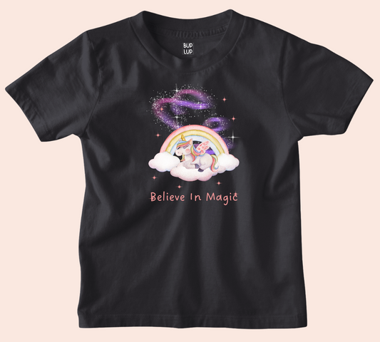 Believe in Magic - Kids T-Shirt Regular Fit Cotton - 5 Colors - Girls