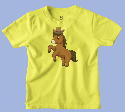 Horse- Kids T-Shirt Regular Fit Cotton - 5 Colors - Boys