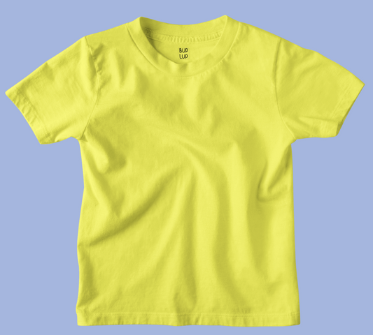 Boys Regular Fit 100% Cotton T-Shirts - New Yellow