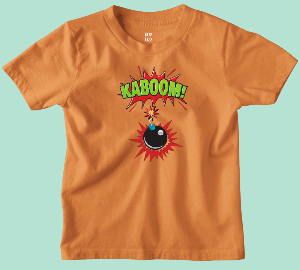 Kaboom - Kids T-Shirt Regular Fit Cotton - 5 Colors - Boys