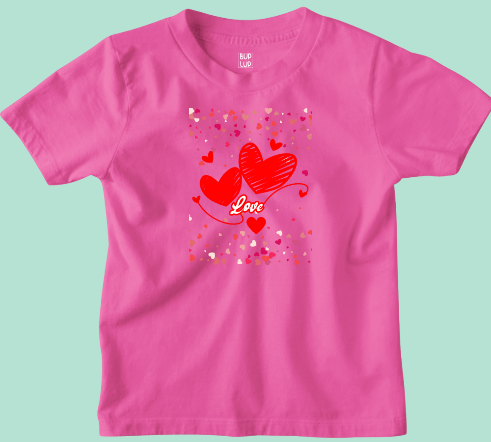 Love - Kids T-Shirt Regular Fit Cotton - 4 Colors - Girls