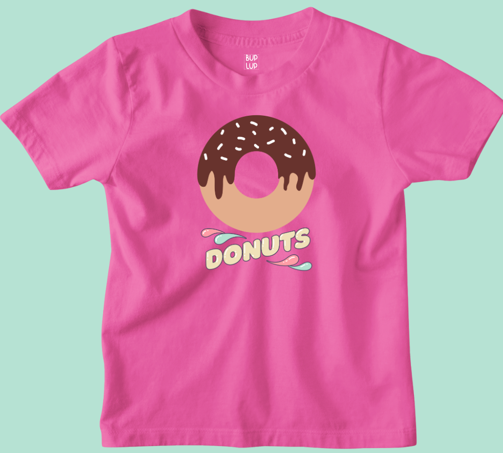 Donuts - Kids T-Shirt Regular Fit Cotton - 5 Colors - Girls