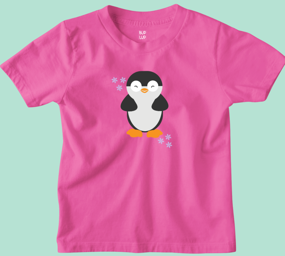 Penguin - Kids T-Shirt Regular Fit Cotton - 5 Colors - Girls