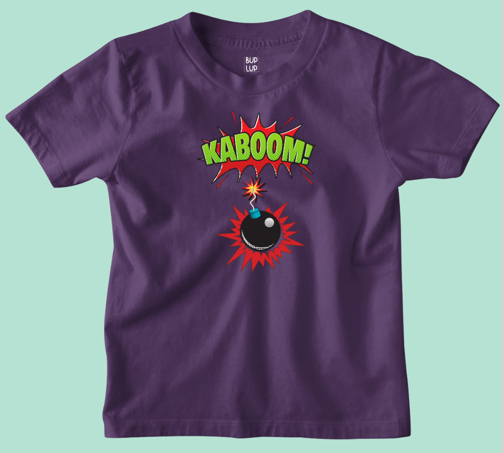 Kaboom - Kids T-Shirt Regular Fit Cotton - 5 Colors - Boys