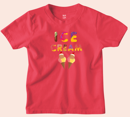 Ice Cream Cone - Kids T-Shirt Regular Fit Cotton - 5 Colors - Girls