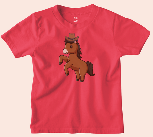 Horse- Kids T-Shirt Regular Fit Cotton - 5 Colors - Boys