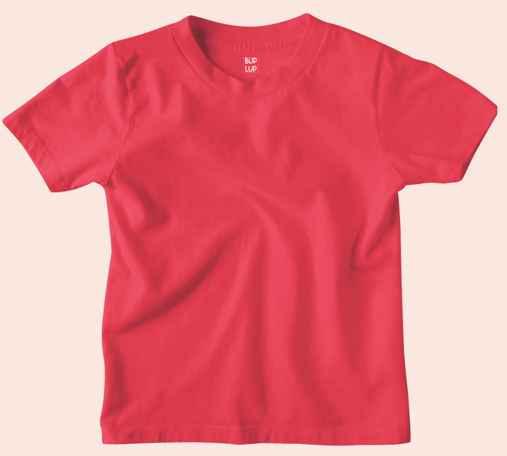 Girls Regular Fit 100% Cotton T-Shirts - Red