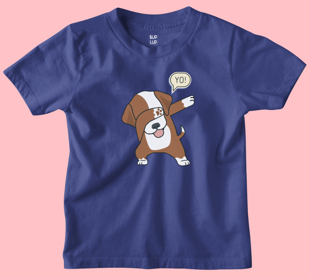 Dog Dabbing - Kids T-Shirt Regular Fit Cotton - 5 Colors - Boys