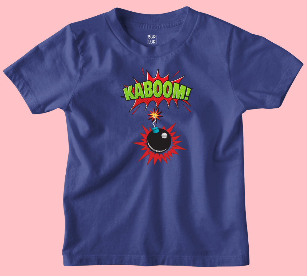 Kaboom - Kids T-Shirt Regular Fit Cotton - 5 Colors - Boys