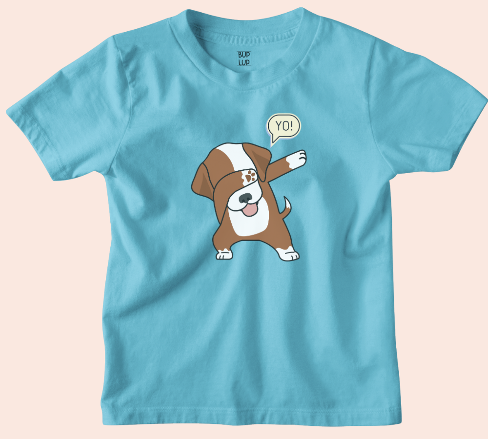 Dog Dabbing - Kids T-Shirt Regular Fit Cotton - 5 Colors - Boys