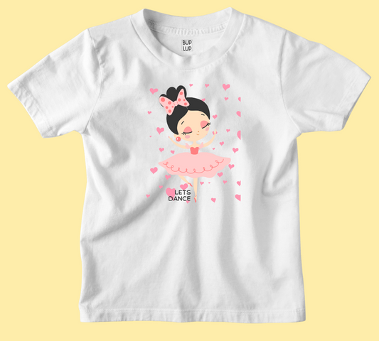 Let's Dance - Kids T-Shirt Regular Fit Cotton - 3 Colors - Girls