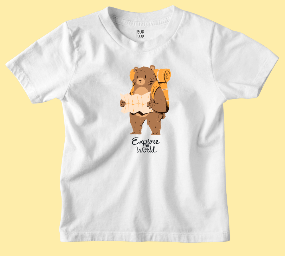 Explore The World - Kids T-Shirt Regular Fit Cotton - 5 Colors - Girls