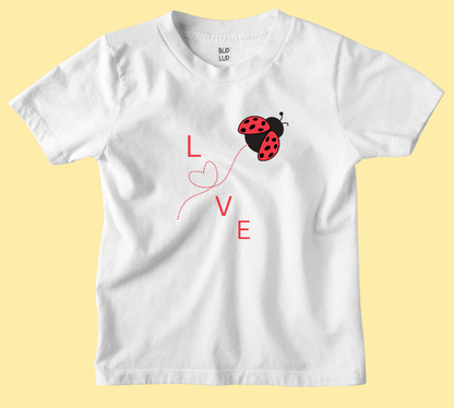 Love Ladybug - Kids T-Shirt Regular Fit Cotton - 3 Colors - Girls