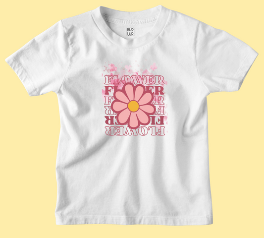 Flower - Kids T-Shirt Regular Fit Cotton - 5 Colors - Girls