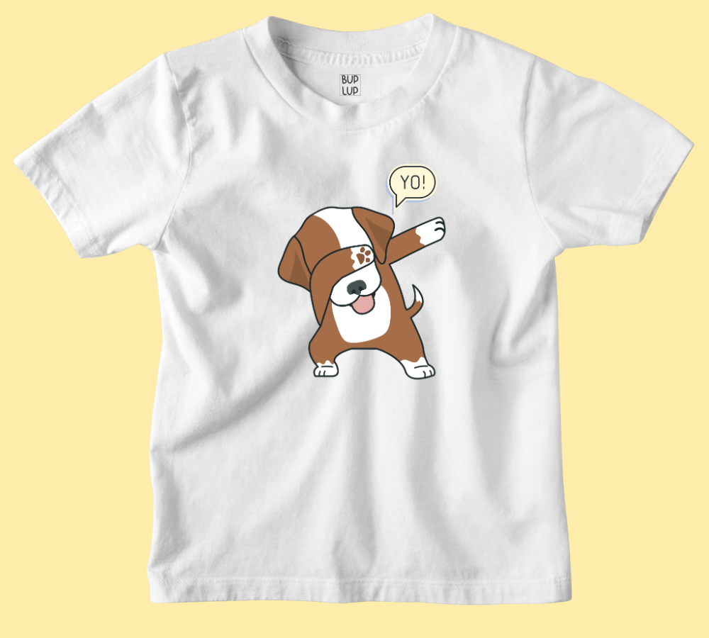 Dog Dabbing - Kids T-Shirt Regular Fit Cotton - 5 Colors - Girls