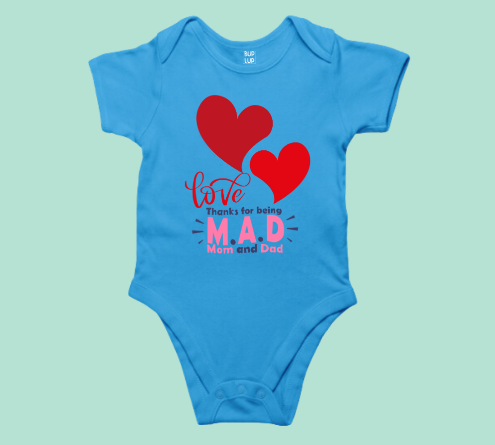 Mom and Dad - Baby Romper 100% Cotton for New Born Baby Multi-Color Sleep Suit Romper Body - 5 Colors