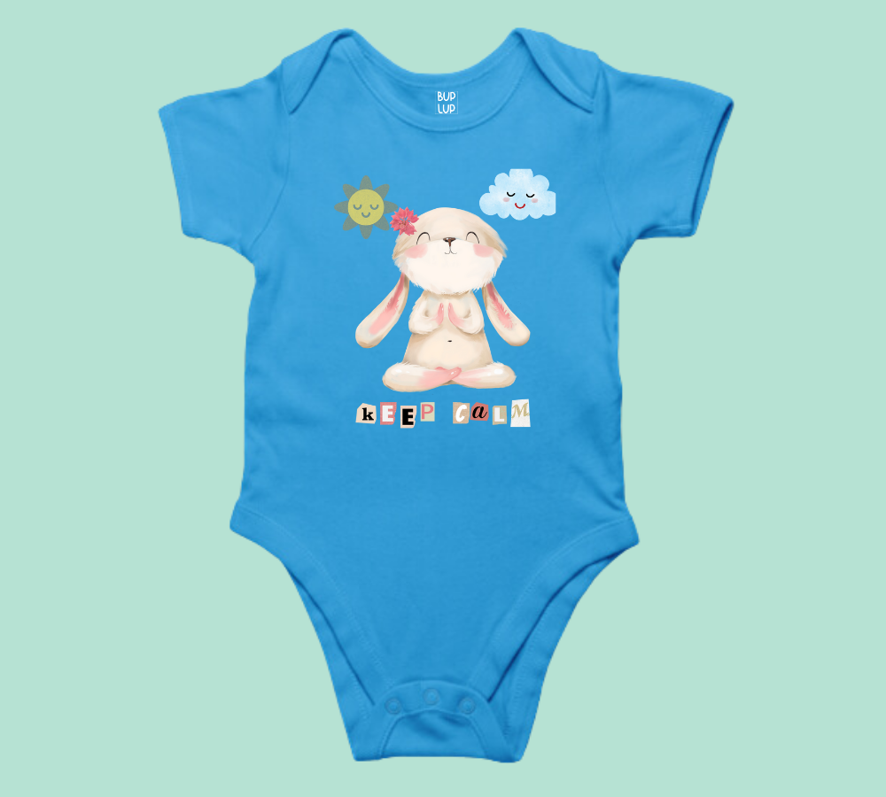 Keep Calm - Baby Romper 100% Cotton for New Born Baby Multi-Color Sleep Suit Romper Body - 6 Colors