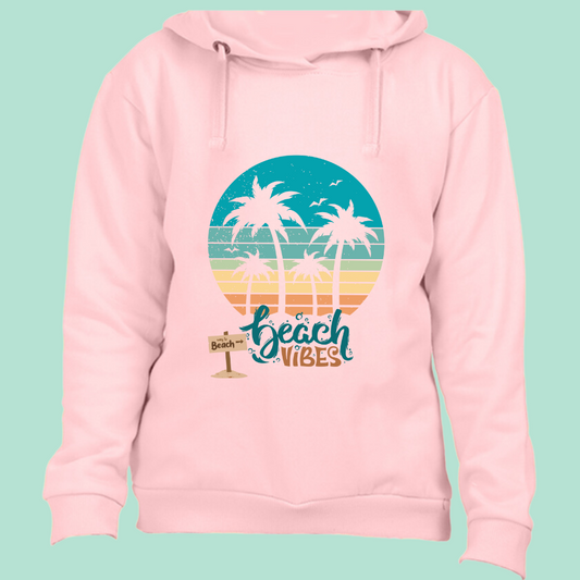 Beach Vibe - Kids Cotton Hooded Neck Hoodies - Sweatshirt with Hoodies Full Sleeves Winter Wear - 3 Color