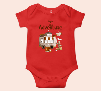 Begin the Adventure -Baby Romper 100% Cotton for New Born Baby Multi-Color Sleep Suit Romper Body - 6 Colors