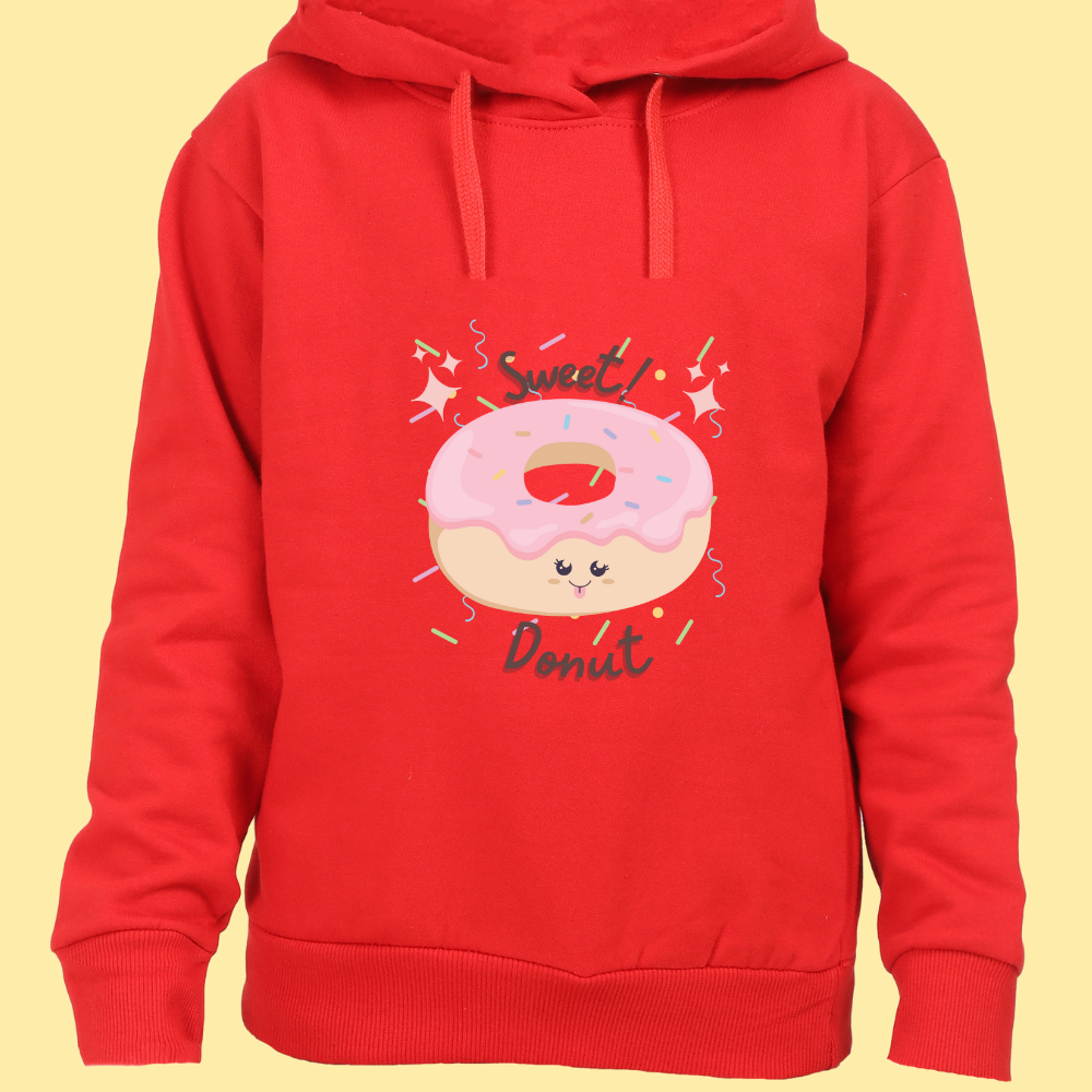 Sweet Donut - Kids Cotton Hooded Neck Hoodies - Sweatshirt with Hoodies Full Sleeves Winter Wear - 3 Color