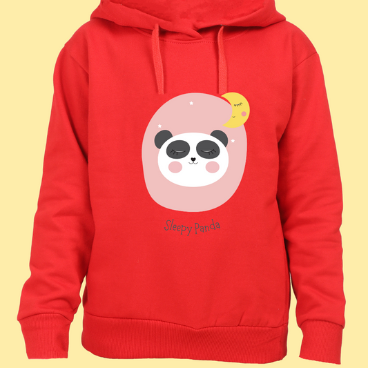 Sleepy Panda - Kids Cotton Hooded Neck Hoodies - Sweatshirt with Hoodies Full Sleeves Winter Wear - 3 Color