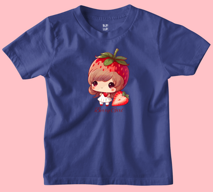 Berry girl - Kids T-Shirt Regular Fit Cotton - 5 Colors - Girls