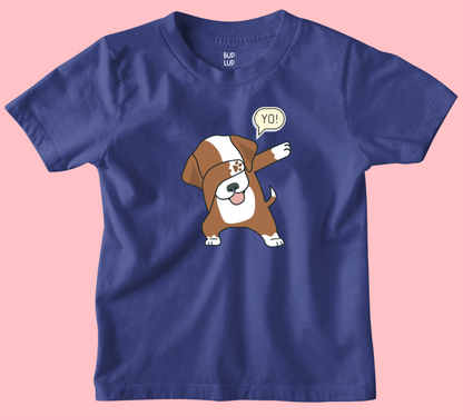 Dog Dabbing - Kids T-Shirt Regular Fit Cotton - 5 Colors - Girls