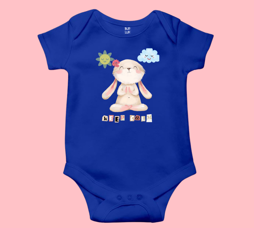 Keep Calm - Baby Romper 100% Cotton for New Born Baby Multi-Color Sleep Suit Romper Body - 6 Colors