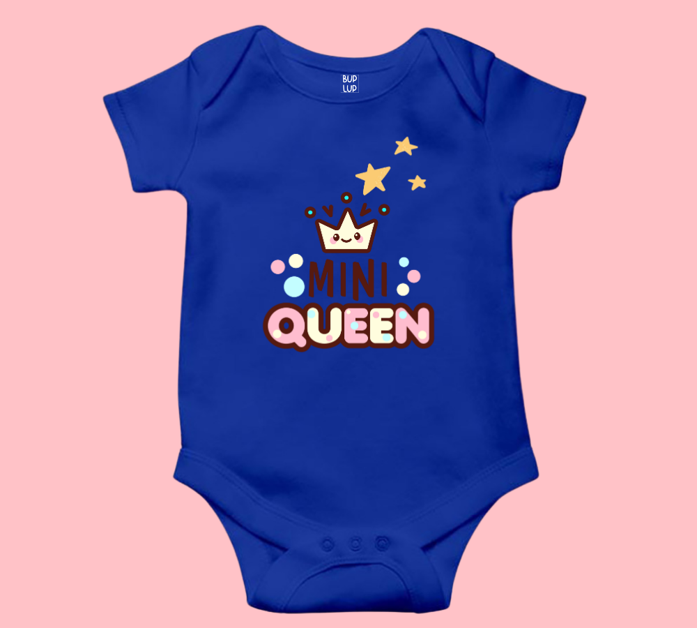 Mini Queen - Baby Romper 100% Cotton for New Born Baby Multi-Color Sleep Suit Romper Body - 6 Colors