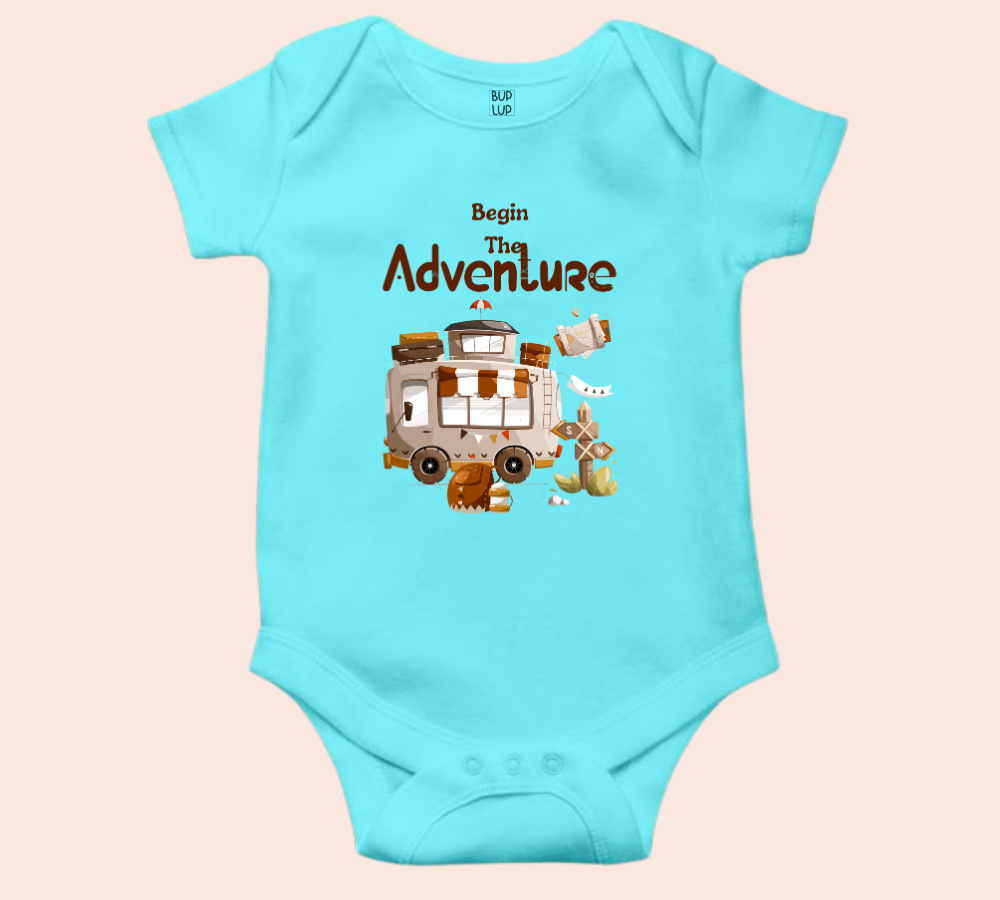 Begin the Adventure -Baby Romper 100% Cotton for New Born Baby Multi-Color Sleep Suit Romper Body - 6 Colors