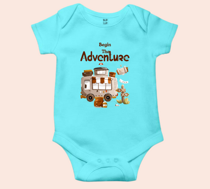 Begin the Adventure -Baby Romper 100% Cotton for New Born Baby Multi-Color Sleep Suit Romper Body - 6 Colors