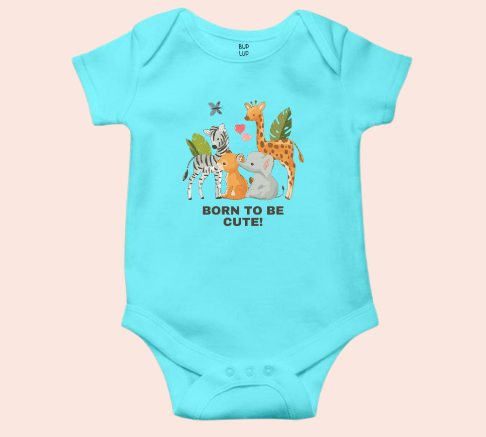 Born to be Cute - Baby Romper 100% Cotton for New Born Baby Multi-Color Sleep Suit Romper Body - 6 Colors