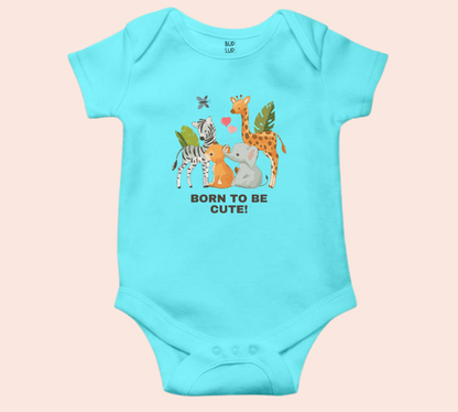 Born to be Cute - Baby Romper 100% Cotton for New Born Baby Multi-Color Sleep Suit Romper Body - 6 Colors