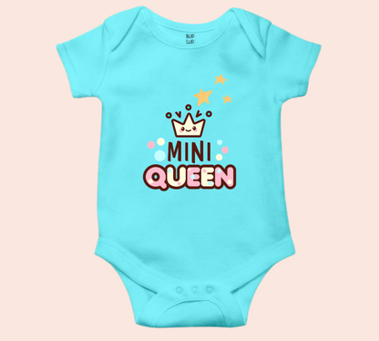 Mini Queen - Baby Romper 100% Cotton for New Born Baby Multi-Color Sleep Suit Romper Body - 6 Colors