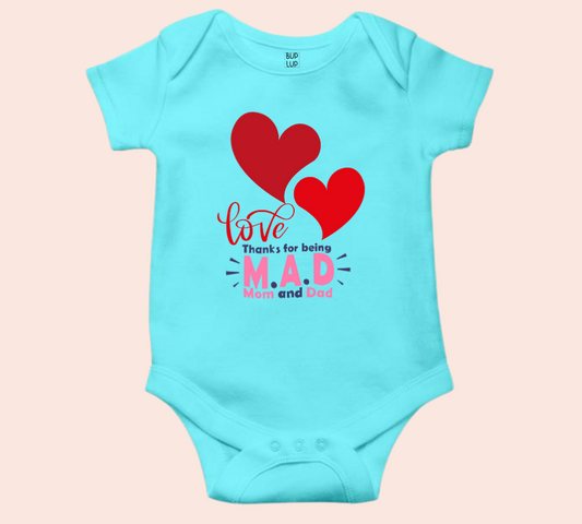 Mom and Dad - Baby Romper 100% Cotton for New Born Baby Multi-Color Sleep Suit Romper Body - 5 Colors